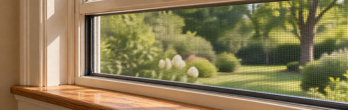 Sealed window with screen