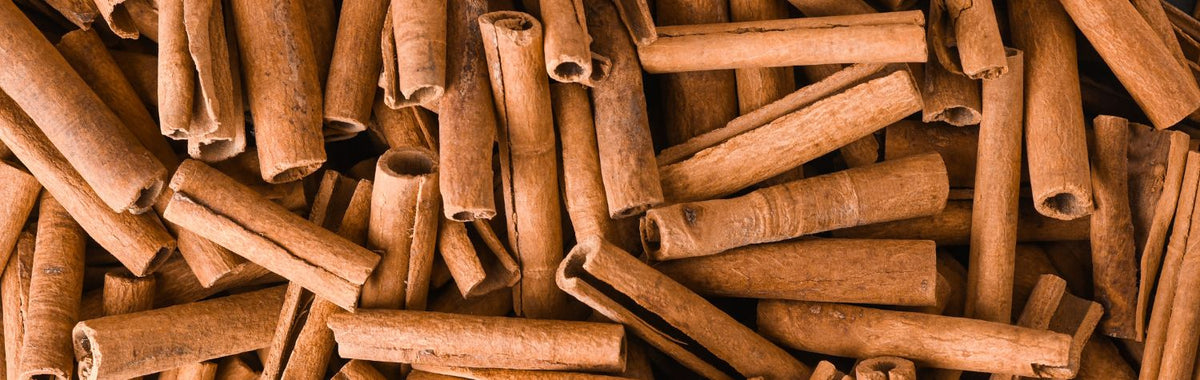 Pile of cinnamon sticks
