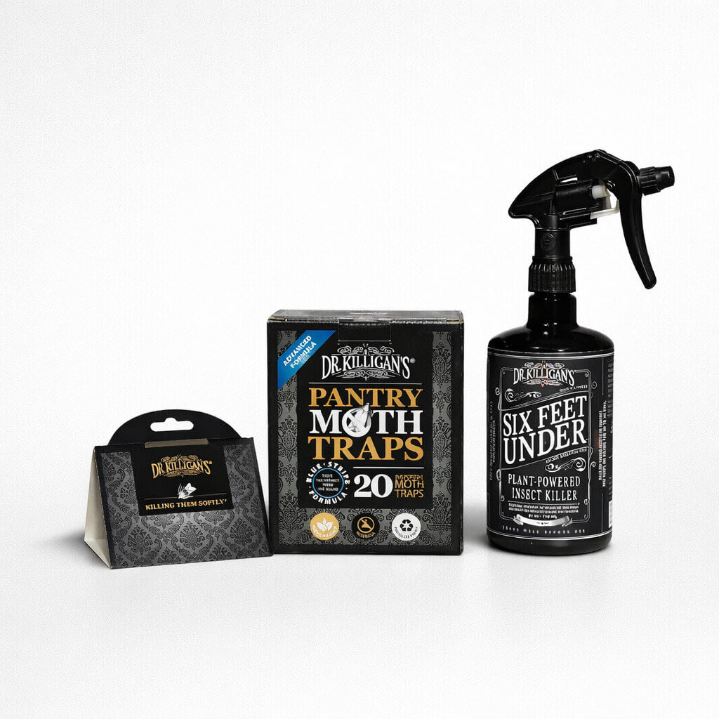 Dr. Killigan's pantry moth traps and insect killer spray bottle on a white background #size_small