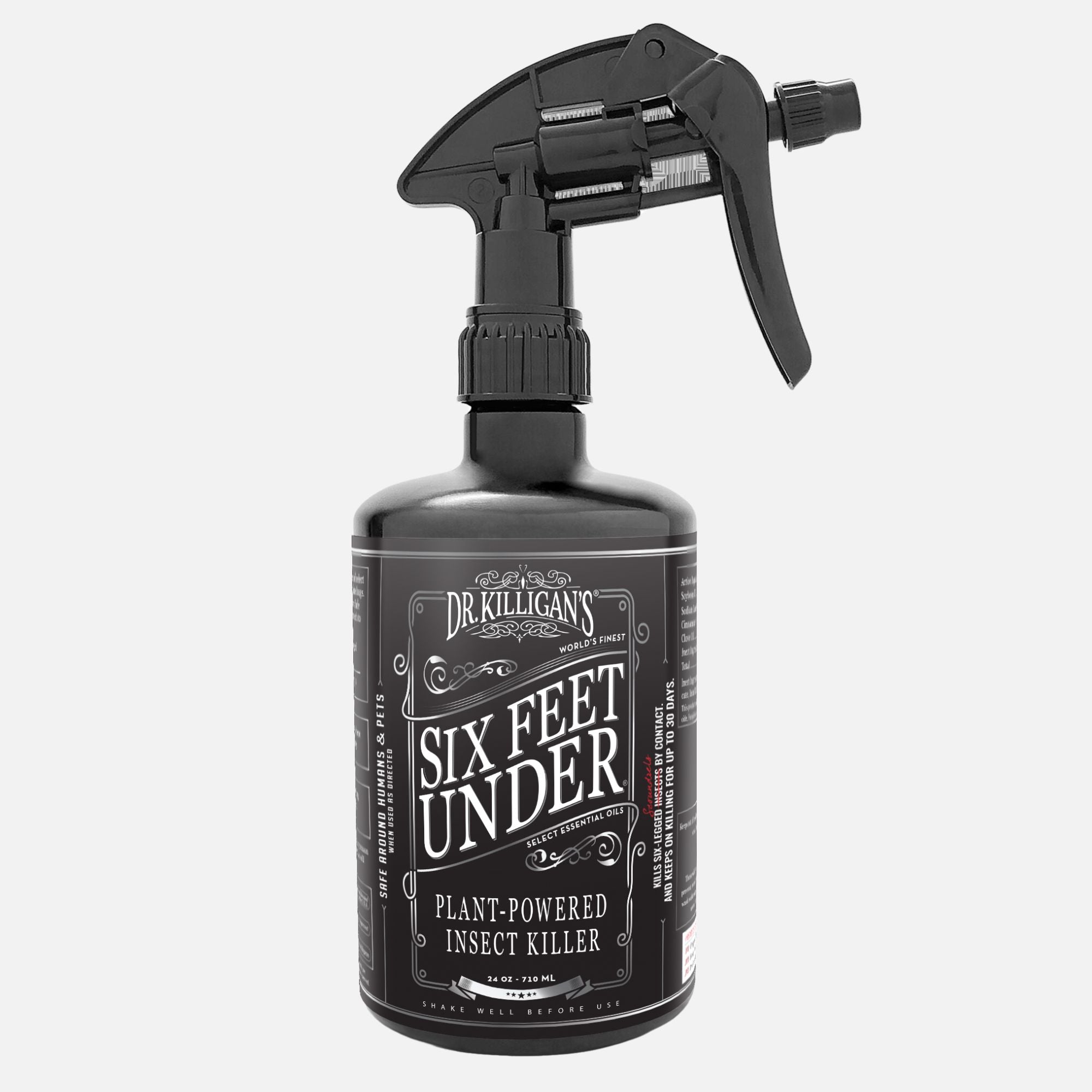 Black spray bottle labeled 'Six Feet Under' on a white background #size_medium