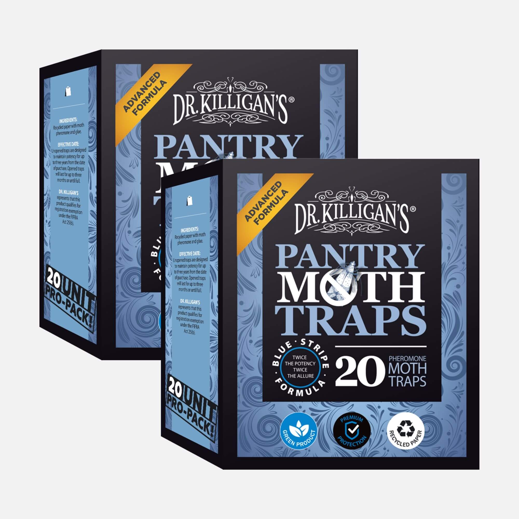 20 Pack Premium Pantry Moth Traps | 2 boxes - Dr. Killigan's #multipacks_40 traps, color_blue