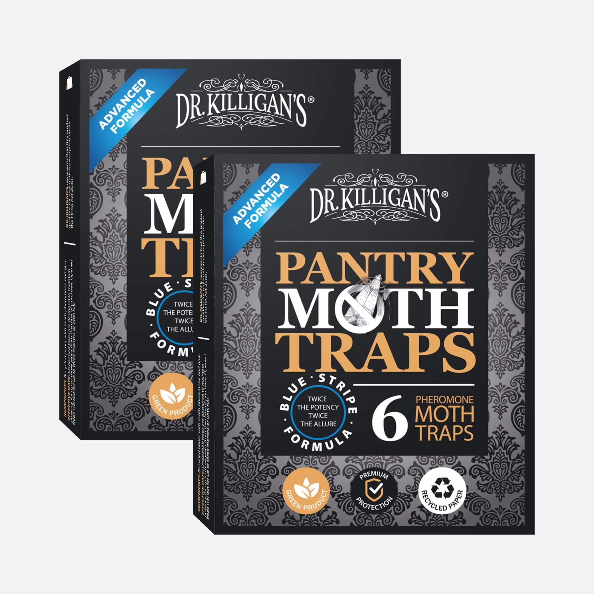 6 Pack Premium Pantry Moth Traps | 2 boxes - Dr. Killigan's #multipacks_12 traps, color_black