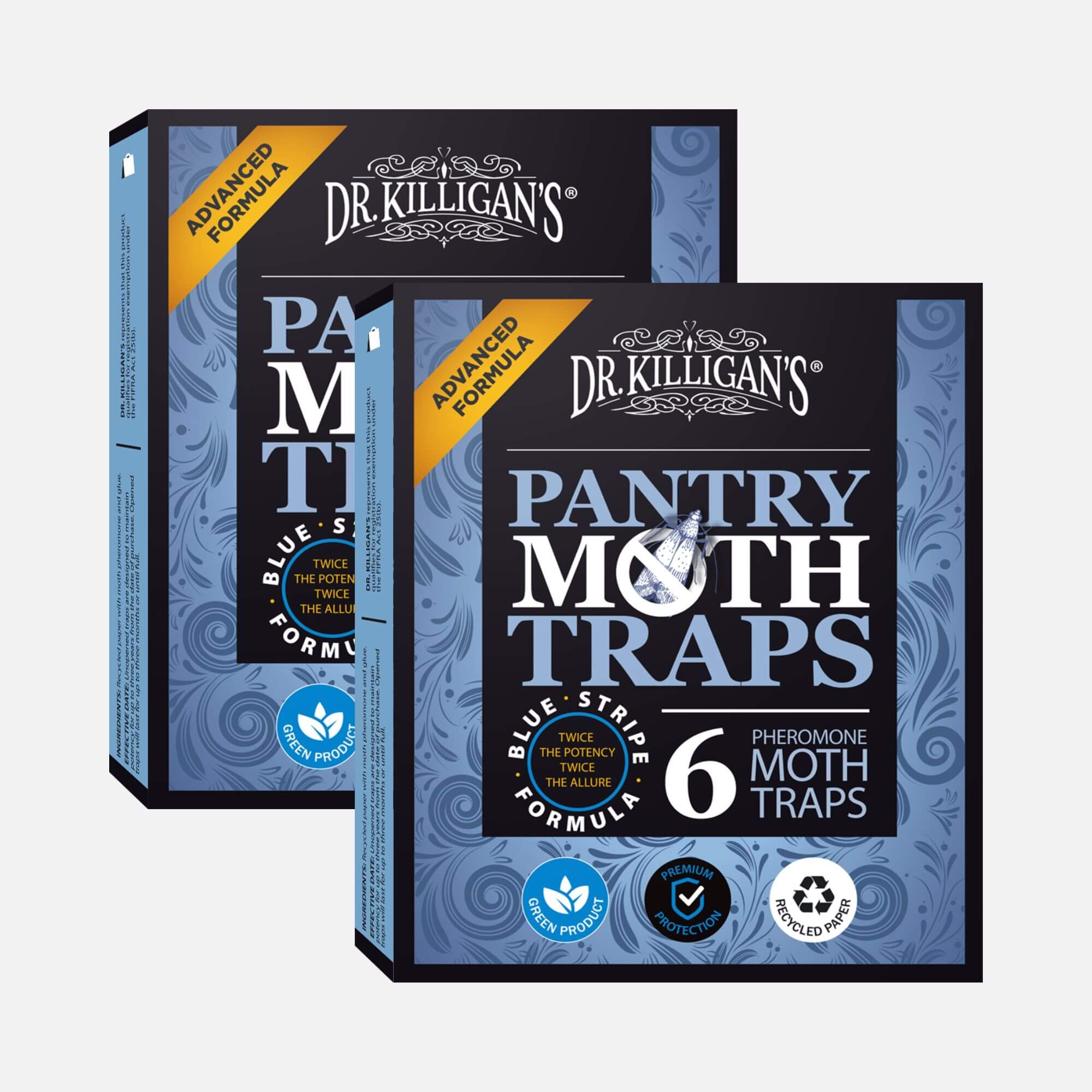 6 Pack Premium Pantry Moth Traps | 2 boxes - Dr. Killigan's #multipacks_12 traps, color_blue