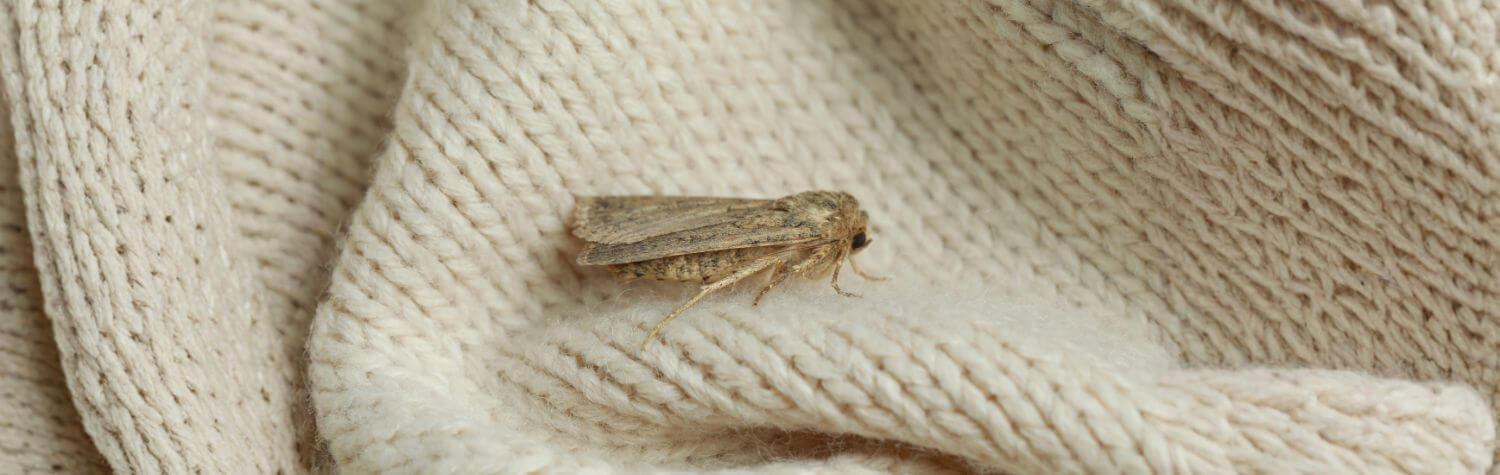 Clothes moth on a sweater