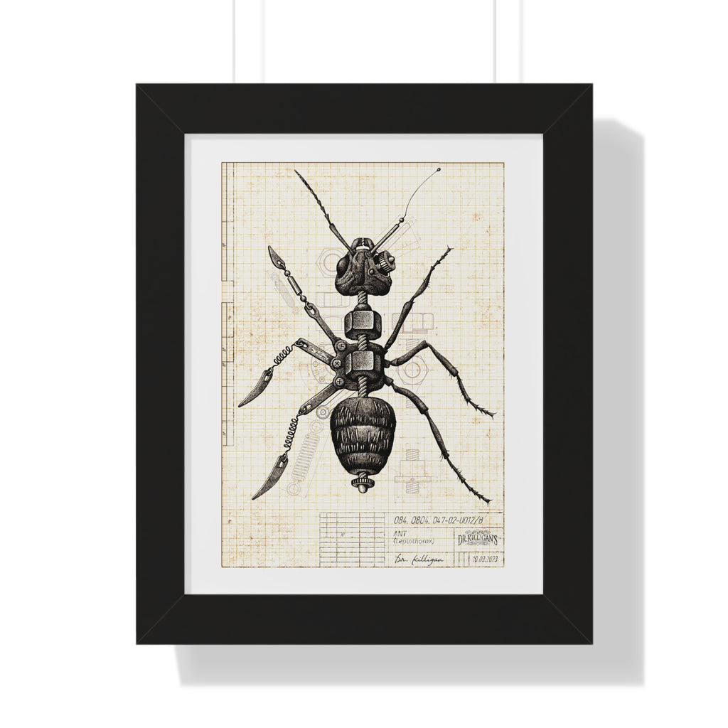 Framed Steampunk Ant Print