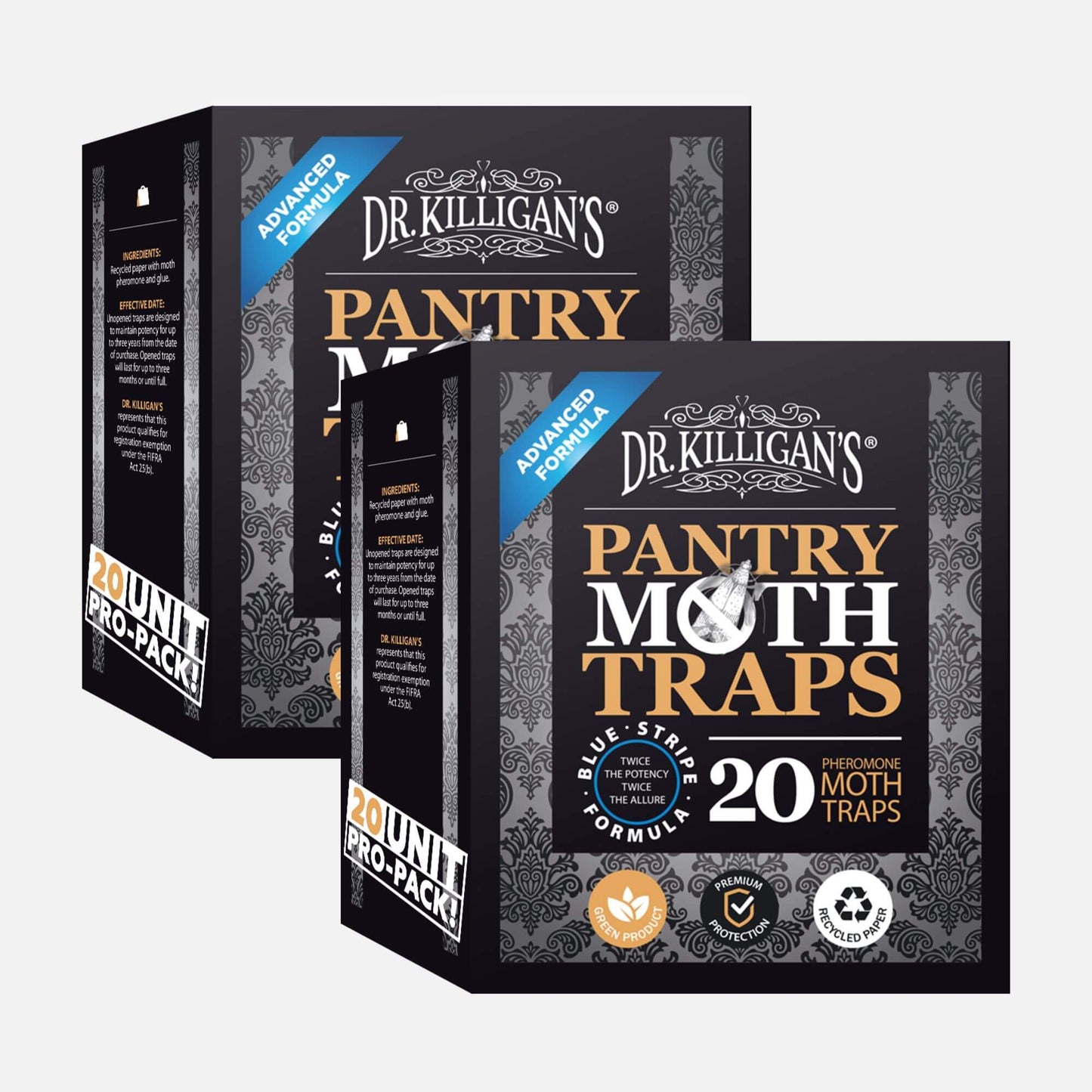 
                  
                    20 Pack Premium Pantry Moth Traps | 2 boxes - Dr. Killigan's #multipacks_40 traps, color_black
                  
                