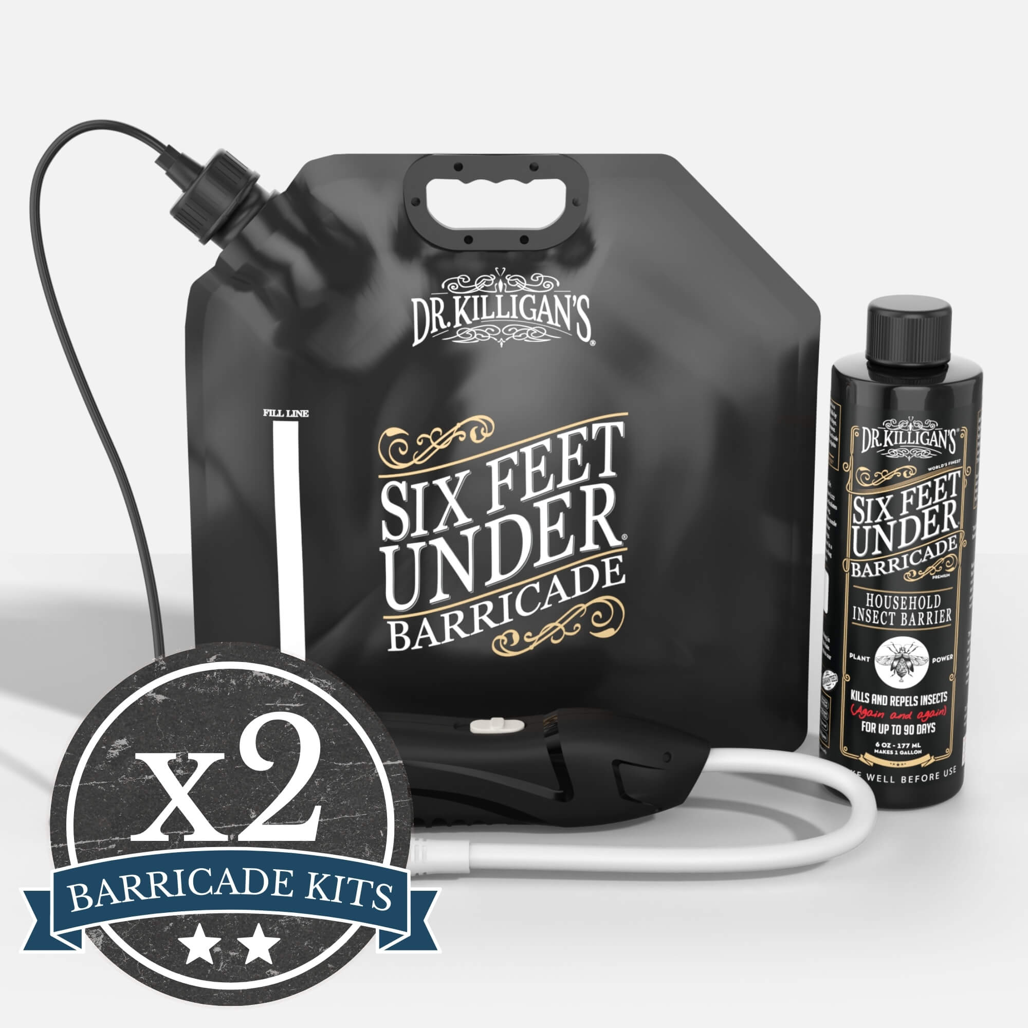 six feet under barricade kit with 2 bottles