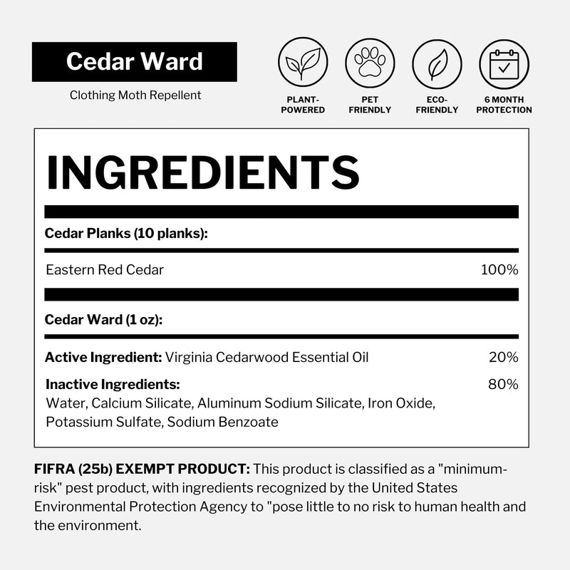 Cedar Planks Clothes Moth Repellent