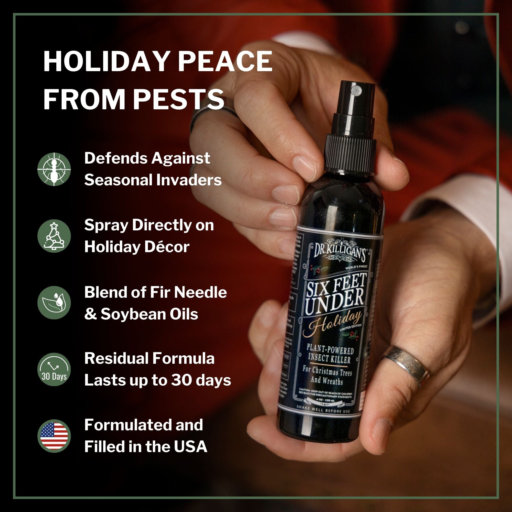 Six Feet Under Plant-Powered Insect Spray: Holiday Edition