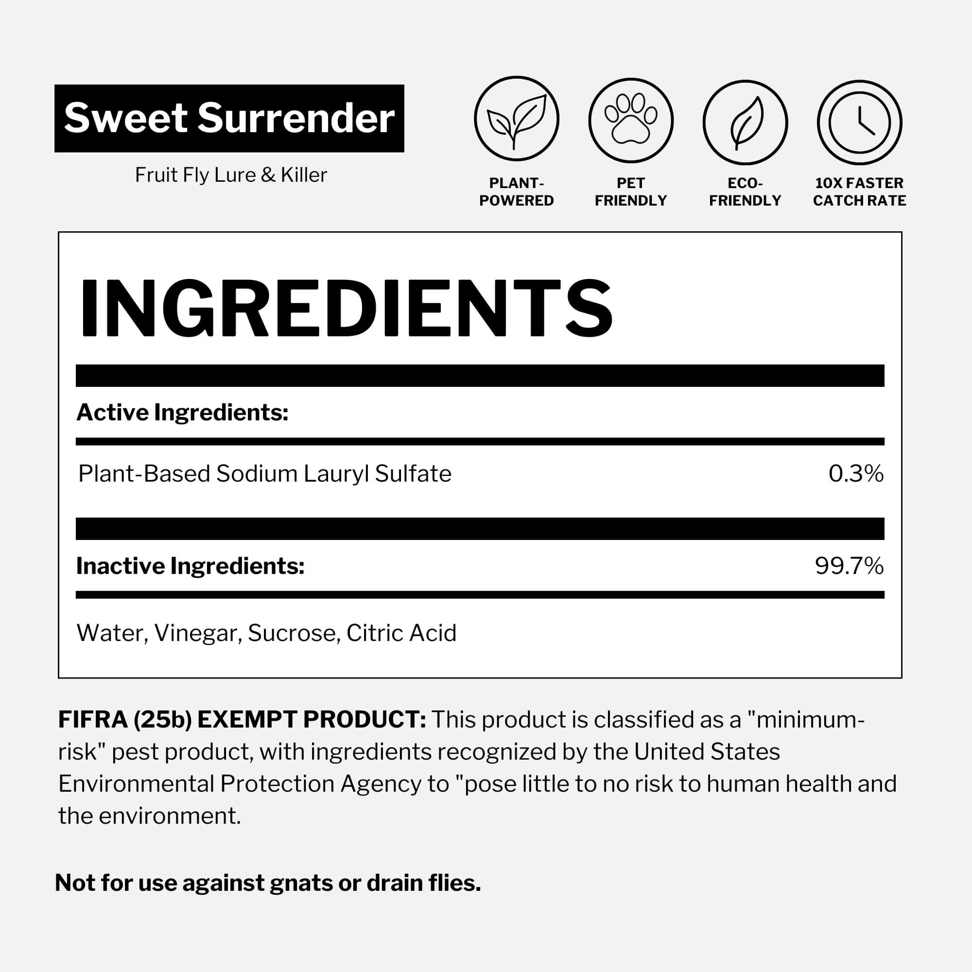 Sweet Surrender Fruit Fly Trap Liquid Refill